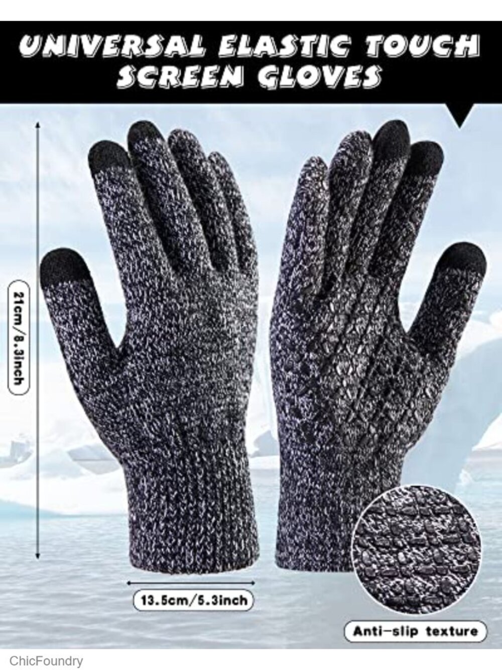 10-Piece Winter Hat Beanie Scarf Touch Screen Gloves and Sock Set - Picture 2 of 6
